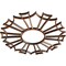 Ekena Millwork Augustus Architectural Grde PVC Pierced Ceiling Medallion, Antiqued Copper, 16"OD x 5 5/8"ID x 1/2"P CMPP16AUACO - alternate 4